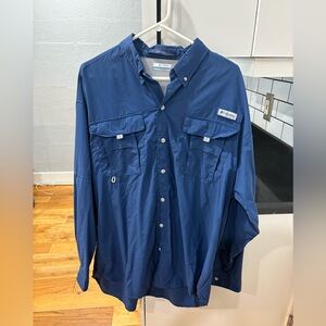 Columbia Bahama Blue Shirt Men’s XL